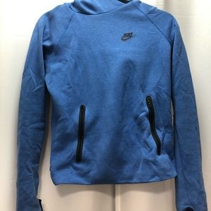 Blue nike pull over hoodie